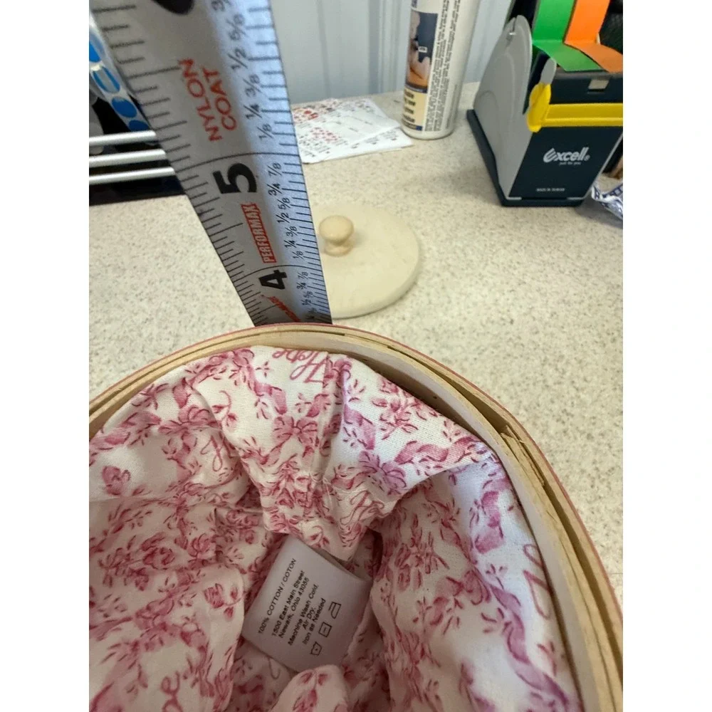 Longaberger American Cancer Society Hope Basket Pink Ribbon‎ Lid Protector Liner